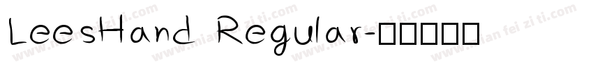LeesHand Regular字体转换